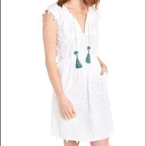 Alicia Bell White Cotton Tassel Dress